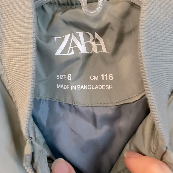 Zara Boys Nylon Bomber Jacket Size 6 - Picture 3 of 3